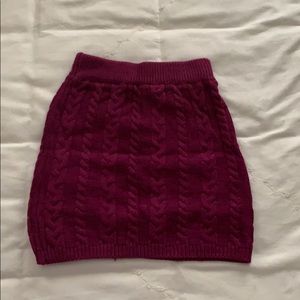 high waist sweater skirt